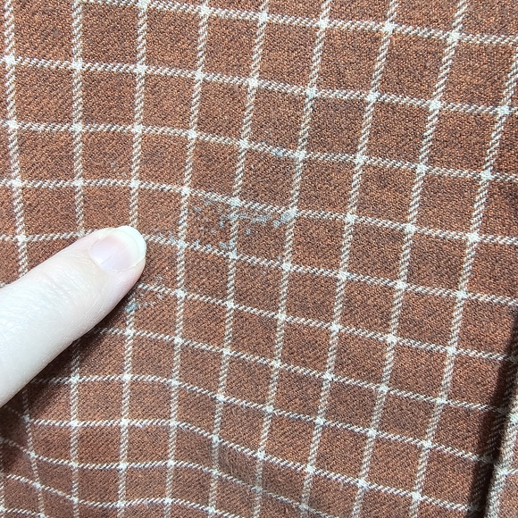 Orvis Men's Rust Orange Plaid Flannel Shirt Button Up Long Sleeve Size Large. - Picture 6 of 8